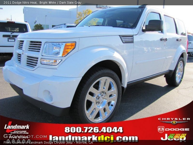 Bright White / Dark Slate Gray 2011 Dodge Nitro Heat
