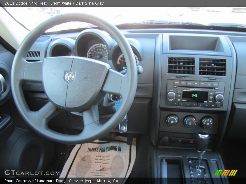 Bright White / Dark Slate Gray 2011 Dodge Nitro Heat