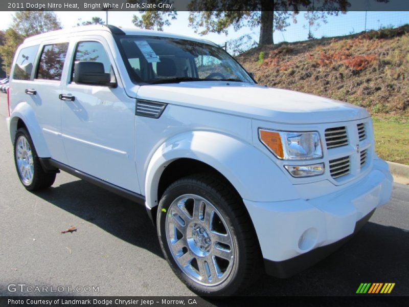 Bright White / Dark Slate Gray 2011 Dodge Nitro Heat