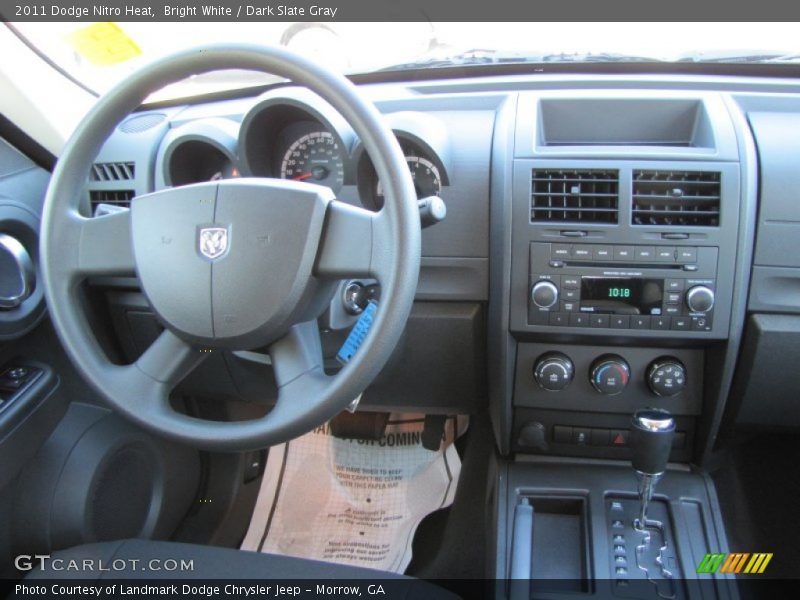 Bright White / Dark Slate Gray 2011 Dodge Nitro Heat