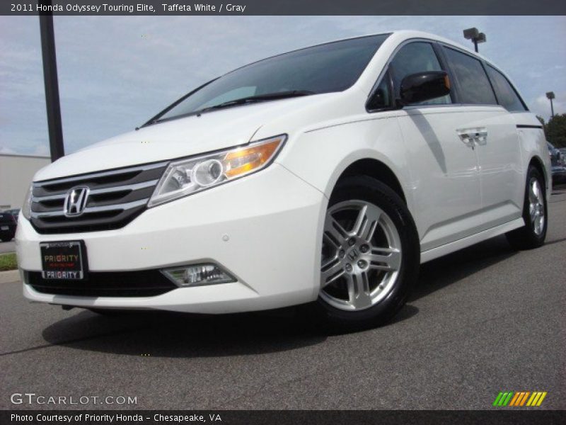 Taffeta White / Gray 2011 Honda Odyssey Touring Elite