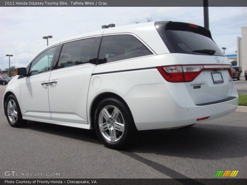 Taffeta White / Gray 2011 Honda Odyssey Touring Elite