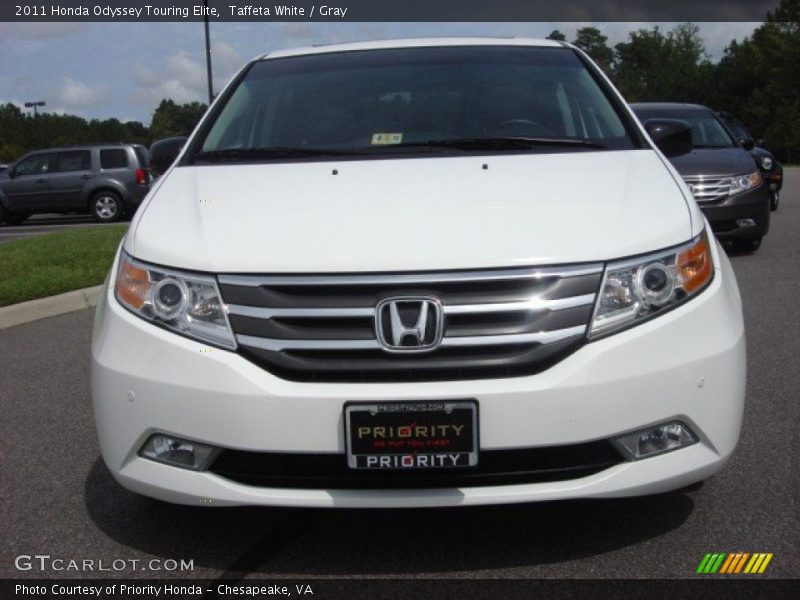 Taffeta White / Gray 2011 Honda Odyssey Touring Elite