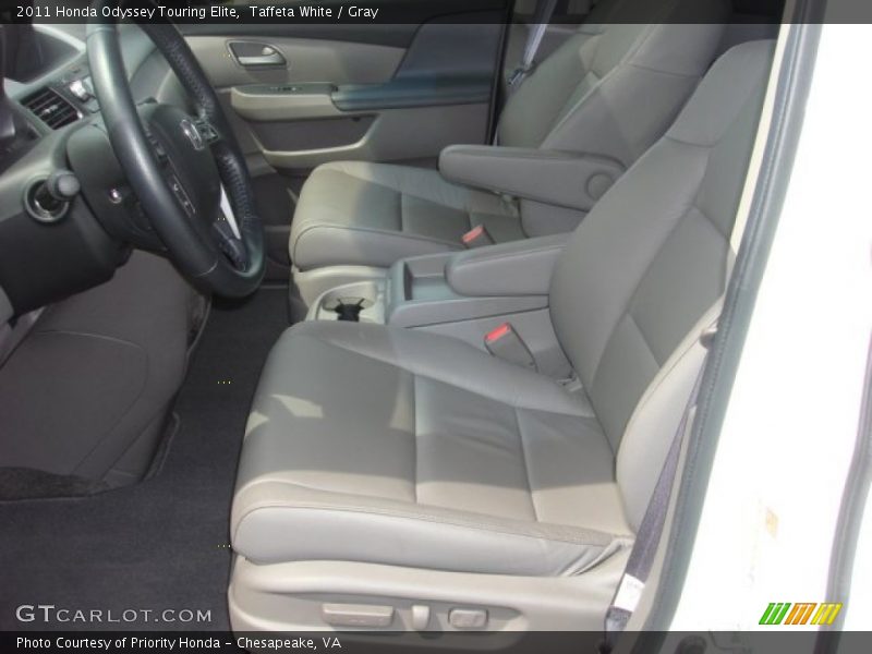 Taffeta White / Gray 2011 Honda Odyssey Touring Elite