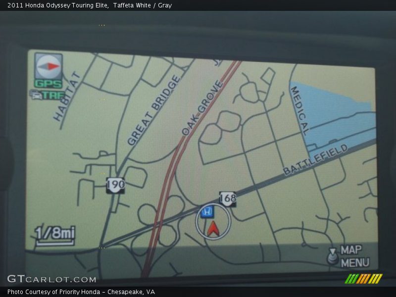 Navigation of 2011 Odyssey Touring Elite