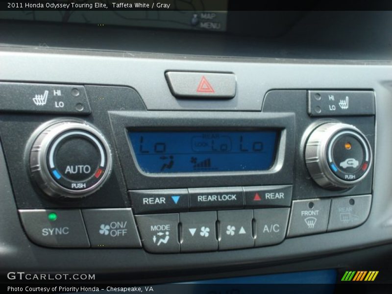Controls of 2011 Odyssey Touring Elite