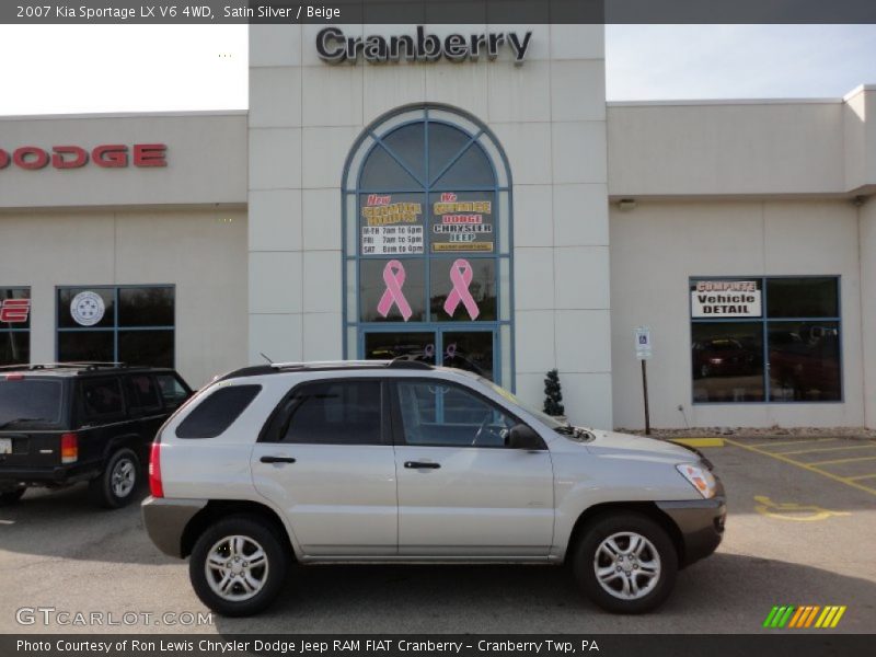 Satin Silver / Beige 2007 Kia Sportage LX V6 4WD