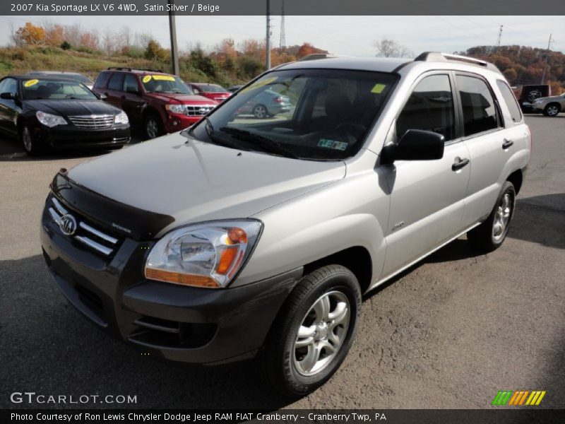 Satin Silver / Beige 2007 Kia Sportage LX V6 4WD