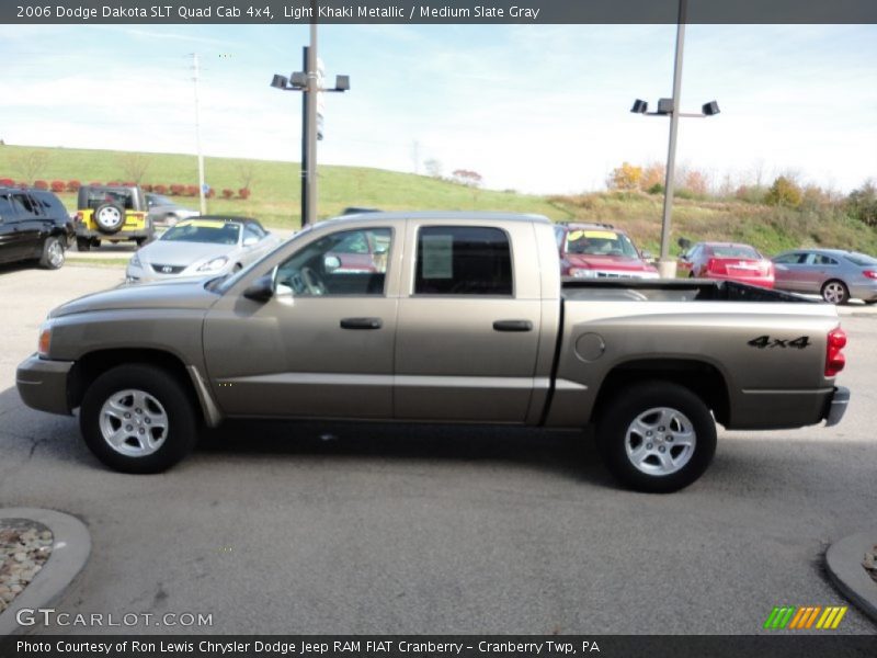 Light Khaki Metallic / Medium Slate Gray 2006 Dodge Dakota SLT Quad Cab 4x4