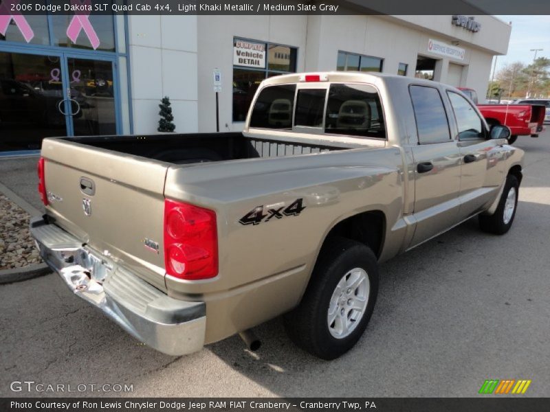 Light Khaki Metallic / Medium Slate Gray 2006 Dodge Dakota SLT Quad Cab 4x4