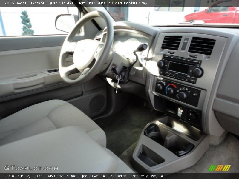 Light Khaki Metallic / Medium Slate Gray 2006 Dodge Dakota SLT Quad Cab 4x4
