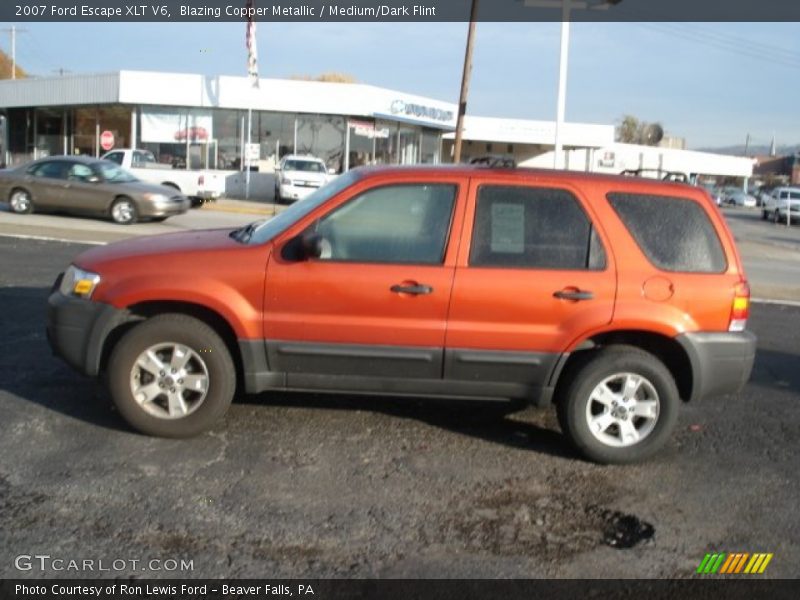 Blazing Copper Metallic / Medium/Dark Flint 2007 Ford Escape XLT V6