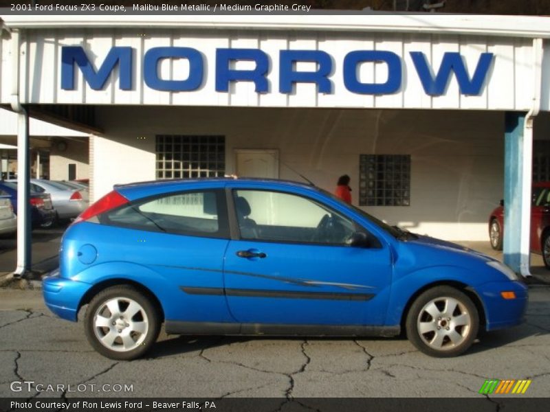 Malibu Blue Metallic / Medium Graphite Grey 2001 Ford Focus ZX3 Coupe