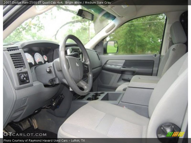 Bright White / Medium Slate Gray 2007 Dodge Ram 2500 ST Quad Cab 4x4