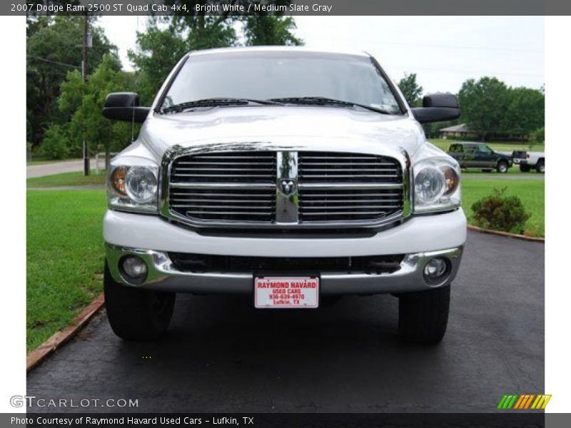 Bright White / Medium Slate Gray 2007 Dodge Ram 2500 ST Quad Cab 4x4