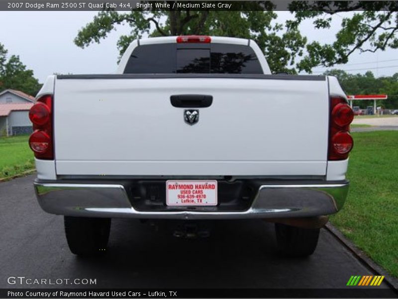 Bright White / Medium Slate Gray 2007 Dodge Ram 2500 ST Quad Cab 4x4