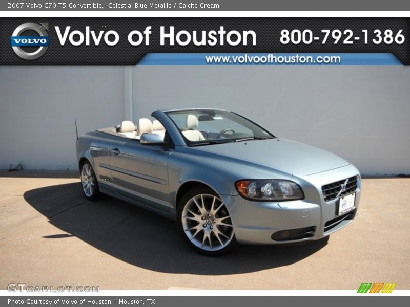 Celestial Blue Metallic / Calcite Cream 2007 Volvo C70 T5 Convertible