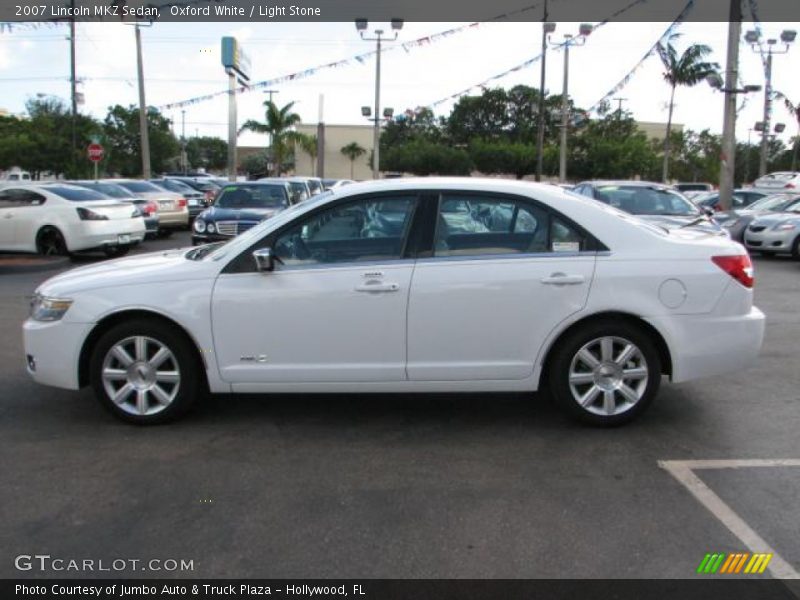 Oxford White / Light Stone 2007 Lincoln MKZ Sedan
