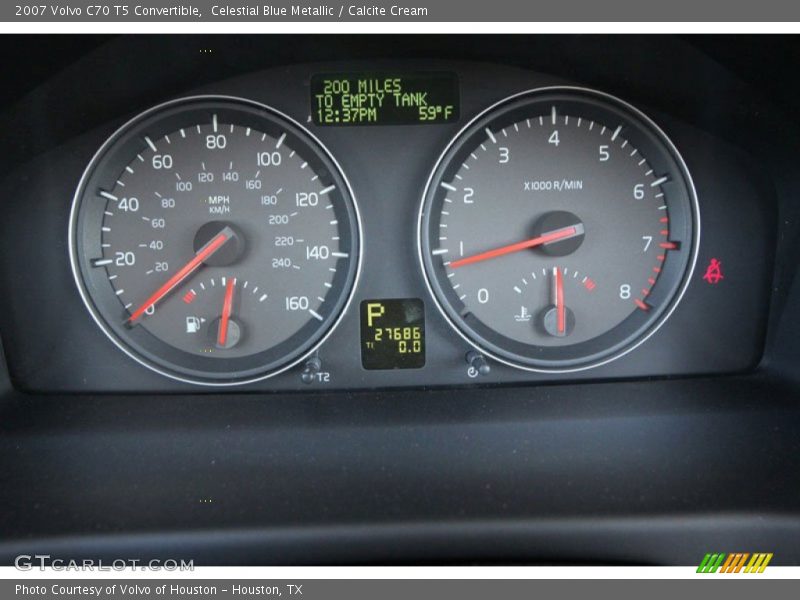 Celestial Blue Metallic / Calcite Cream 2007 Volvo C70 T5 Convertible