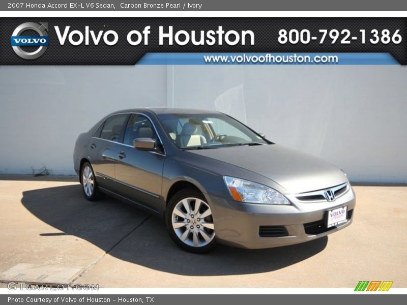 Carbon Bronze Pearl / Ivory 2007 Honda Accord EX-L V6 Sedan