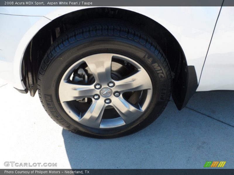Aspen White Pearl / Taupe 2008 Acura MDX Sport