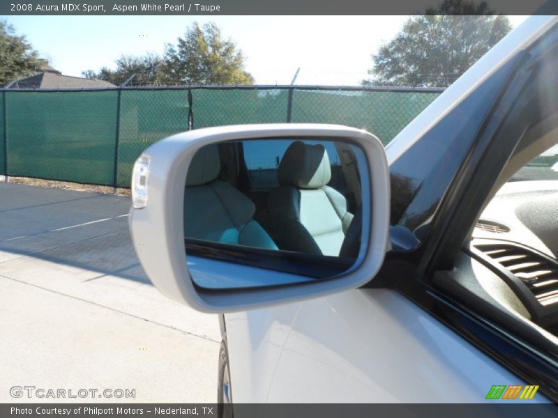 Aspen White Pearl / Taupe 2008 Acura MDX Sport