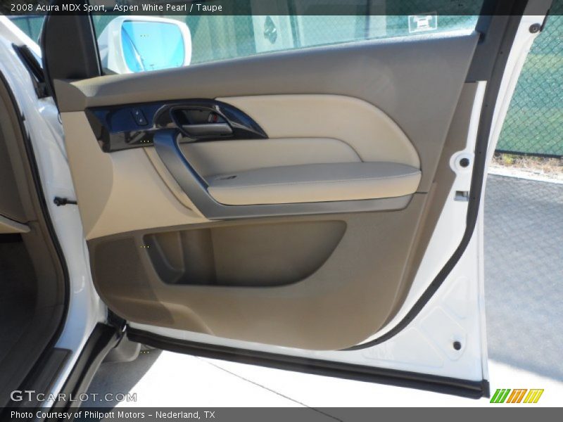 Aspen White Pearl / Taupe 2008 Acura MDX Sport