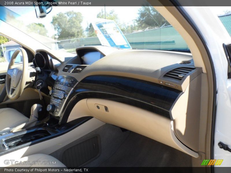 Aspen White Pearl / Taupe 2008 Acura MDX Sport