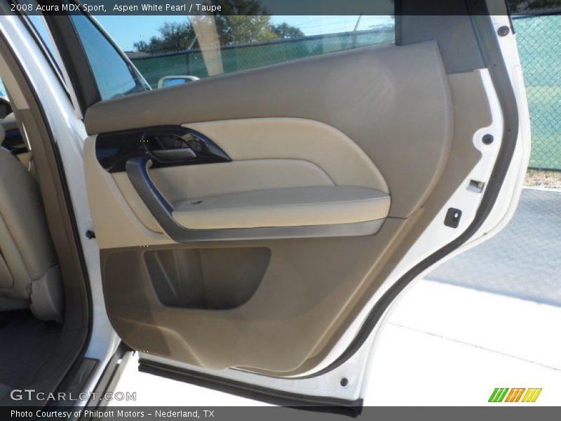 Aspen White Pearl / Taupe 2008 Acura MDX Sport