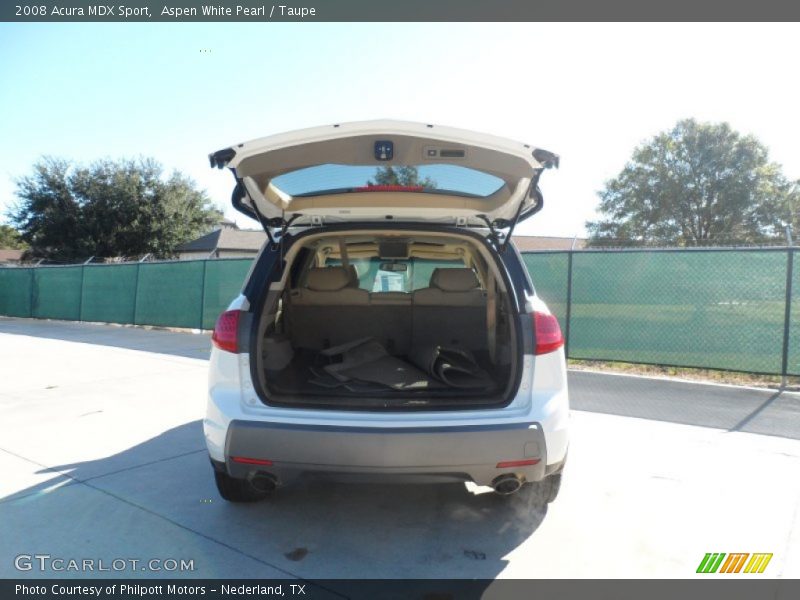 Aspen White Pearl / Taupe 2008 Acura MDX Sport