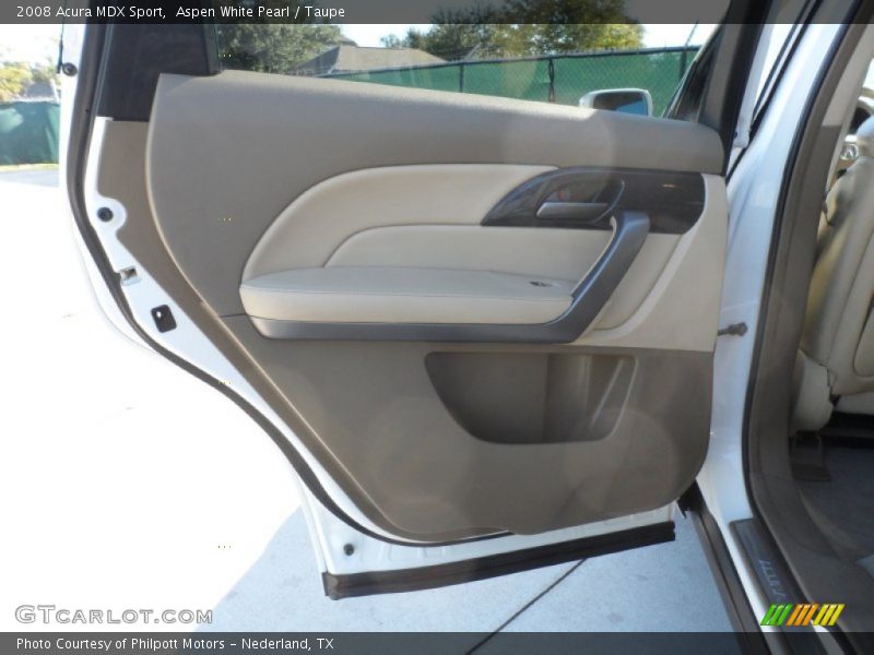 Aspen White Pearl / Taupe 2008 Acura MDX Sport