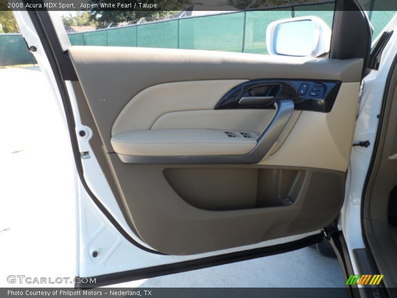 Aspen White Pearl / Taupe 2008 Acura MDX Sport