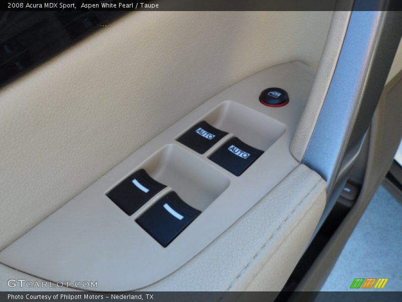 Aspen White Pearl / Taupe 2008 Acura MDX Sport