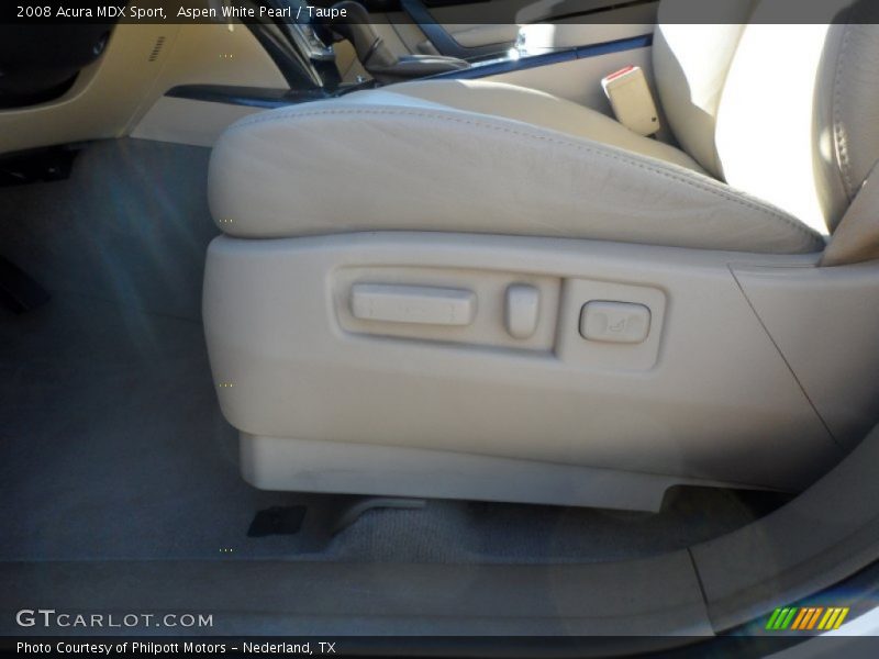 Aspen White Pearl / Taupe 2008 Acura MDX Sport