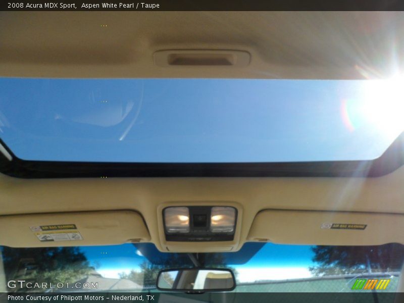 Aspen White Pearl / Taupe 2008 Acura MDX Sport