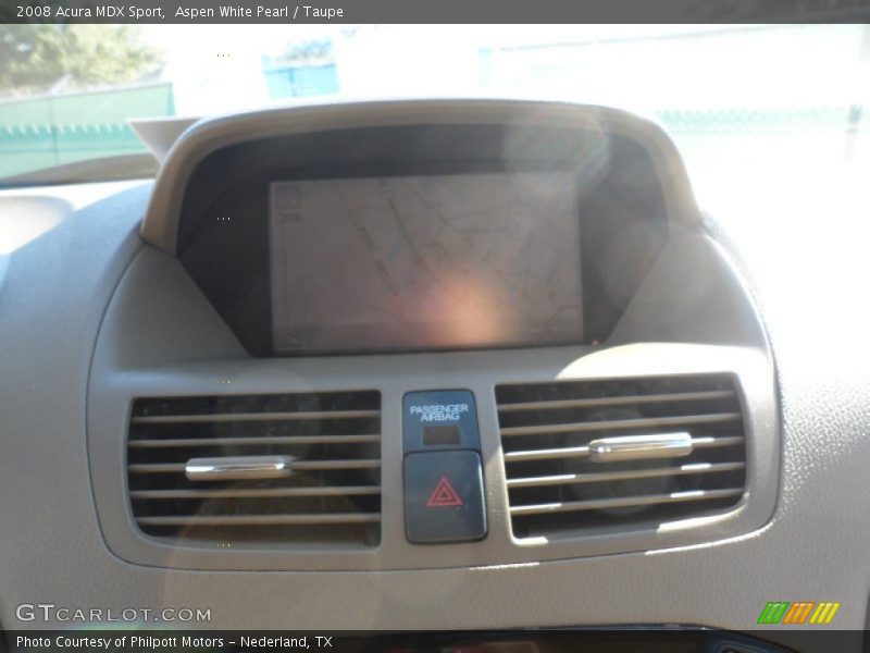 Aspen White Pearl / Taupe 2008 Acura MDX Sport