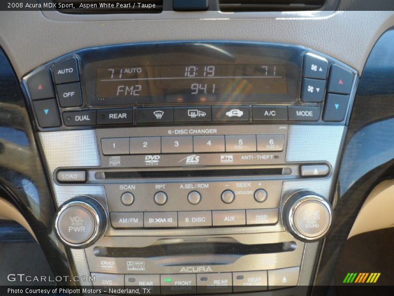 Controls of 2008 MDX Sport