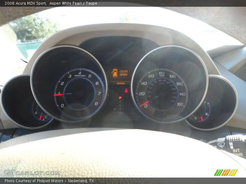 Aspen White Pearl / Taupe 2008 Acura MDX Sport