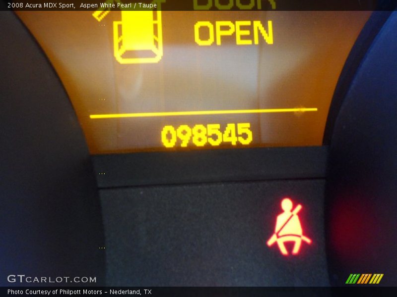 Aspen White Pearl / Taupe 2008 Acura MDX Sport