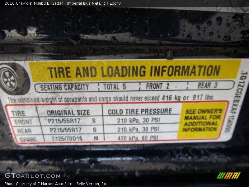 Imperial Blue Metallic / Ebony 2010 Chevrolet Malibu LT Sedan