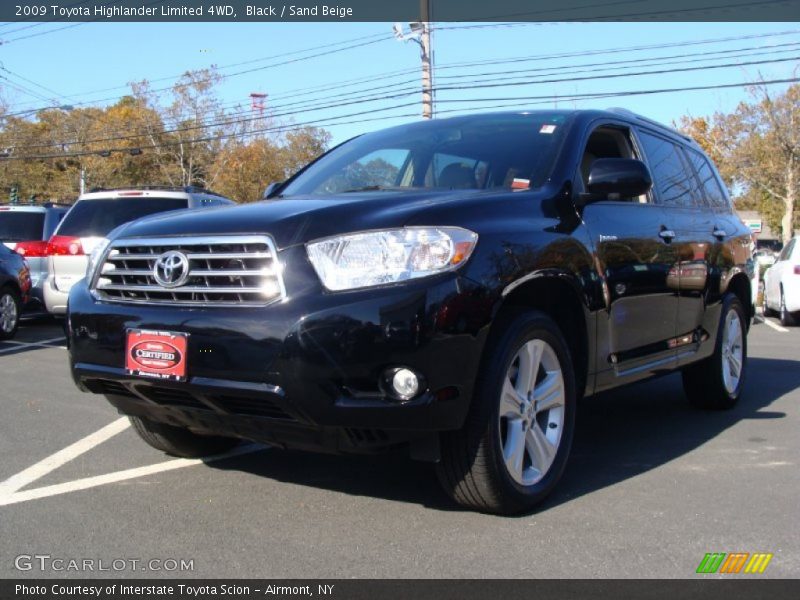 Black / Sand Beige 2009 Toyota Highlander Limited 4WD