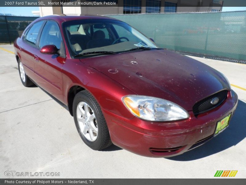Merlot Metallic / Medium/Dark Pebble 2007 Ford Taurus SEL