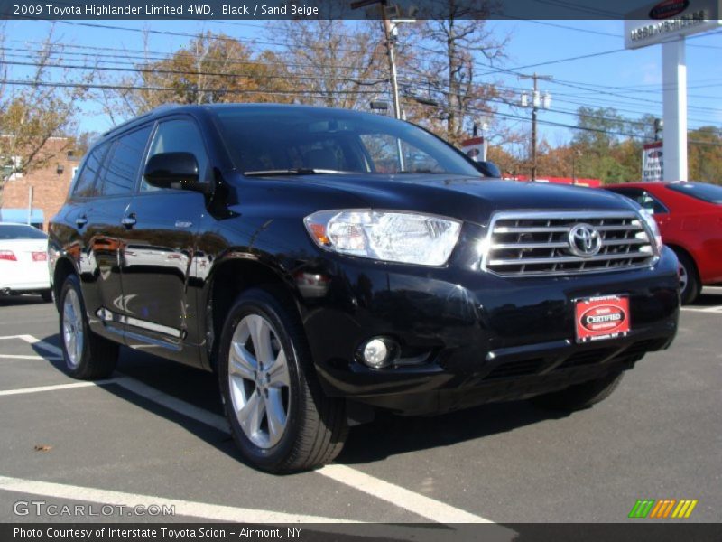 Black / Sand Beige 2009 Toyota Highlander Limited 4WD