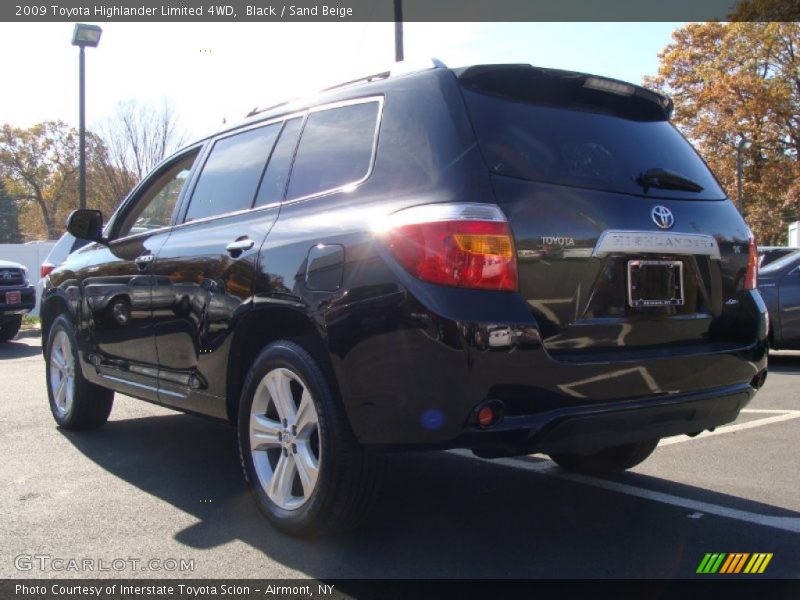 Black / Sand Beige 2009 Toyota Highlander Limited 4WD