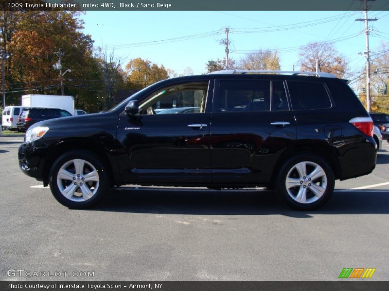 Black / Sand Beige 2009 Toyota Highlander Limited 4WD
