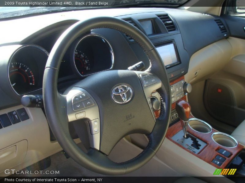 Black / Sand Beige 2009 Toyota Highlander Limited 4WD