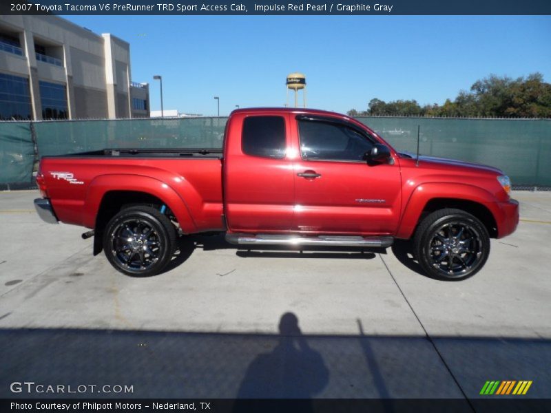 Impulse Red Pearl / Graphite Gray 2007 Toyota Tacoma V6 PreRunner TRD Sport Access Cab
