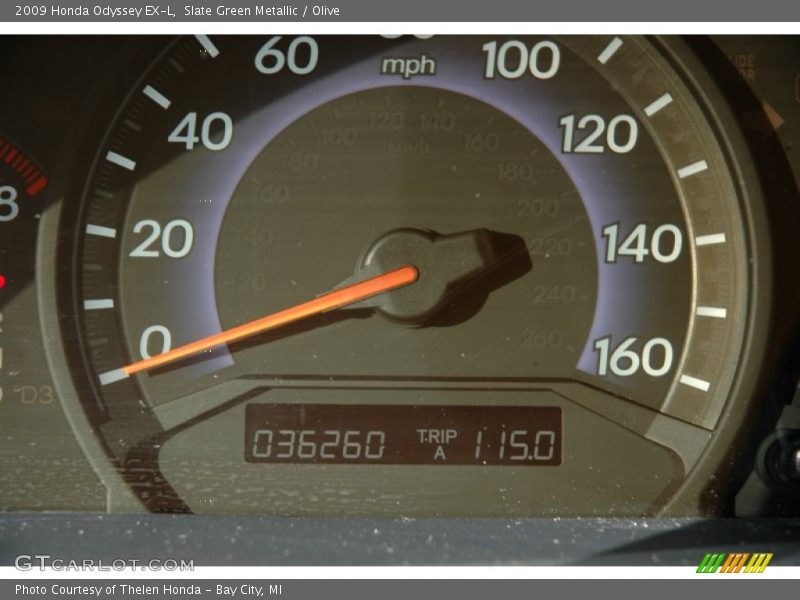 Slate Green Metallic / Olive 2009 Honda Odyssey EX-L