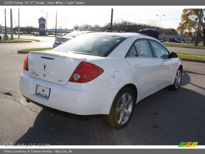 Ivory White / Light Taupe 2008 Pontiac G6 GT Sedan