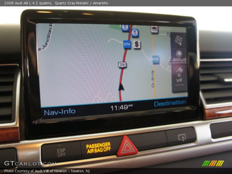 Quartz Gray Metallic / Amaretto 2008 Audi A8 L 4.2 quattro
